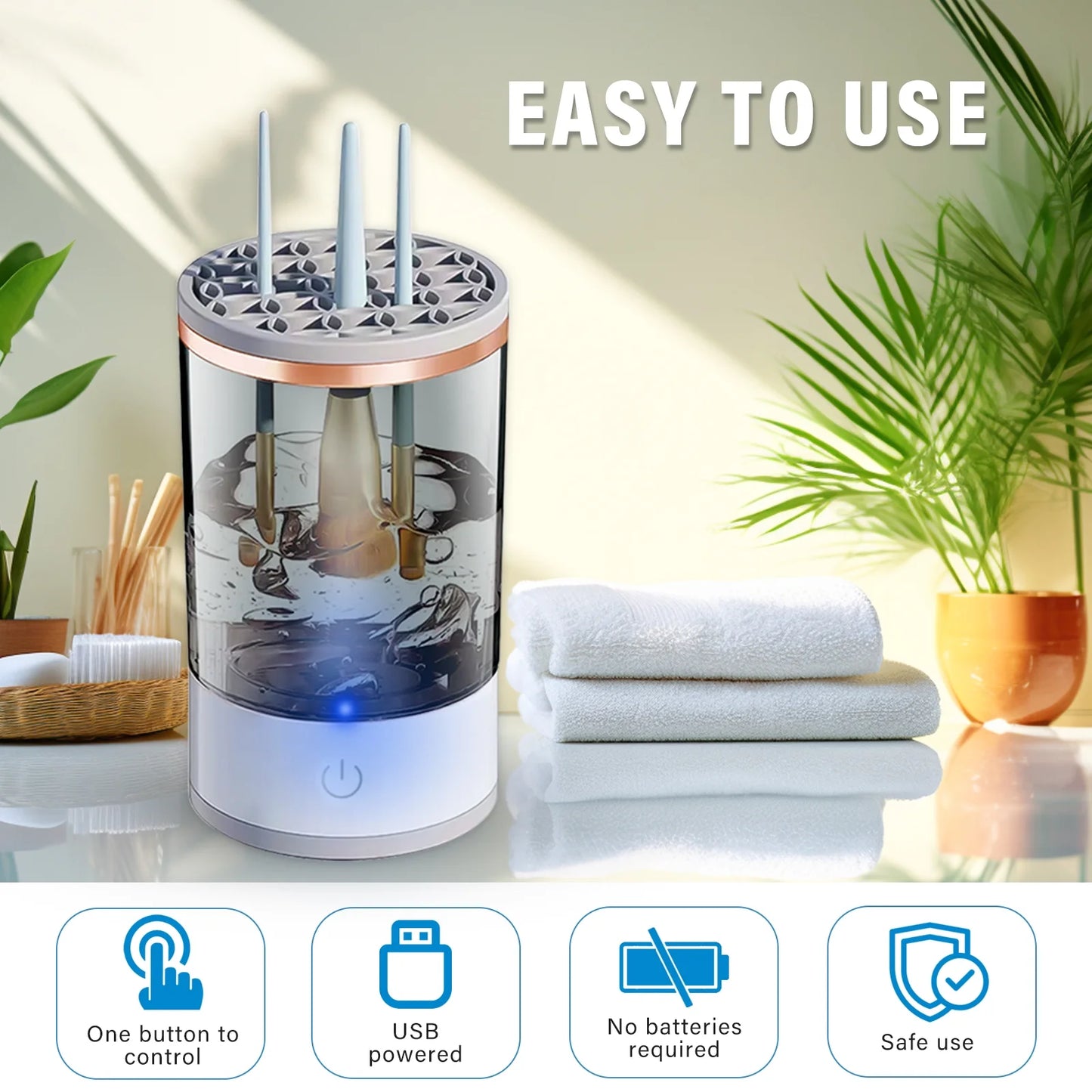 Portable Electric Makeup Brush Cleaner